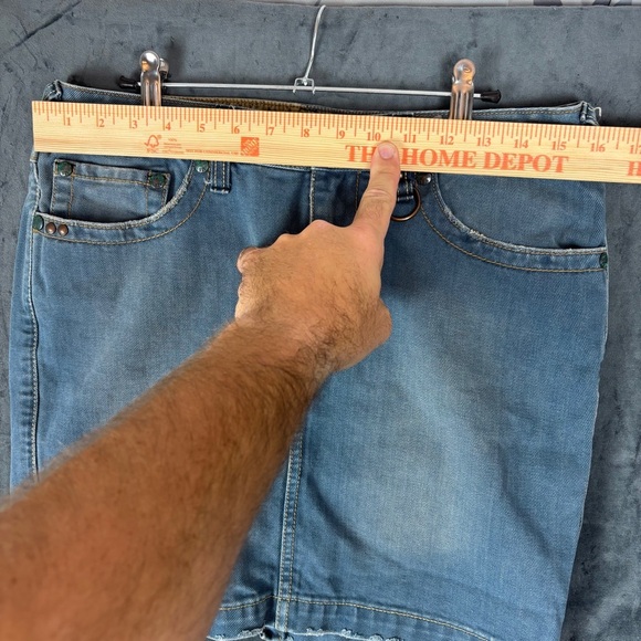 Free People Denim Mini Skirt with embroidery on pockets and detailing throughout - Picture 10 of 14